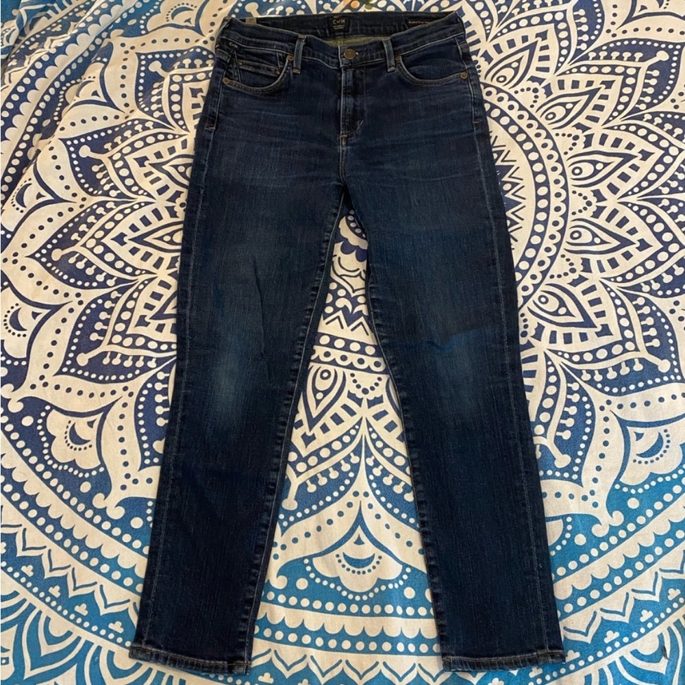 CITIZENS OF HUMANITY COH ROCKET CROP HIGH RISE SKINNY SIZE 27 3/4 25" DARK